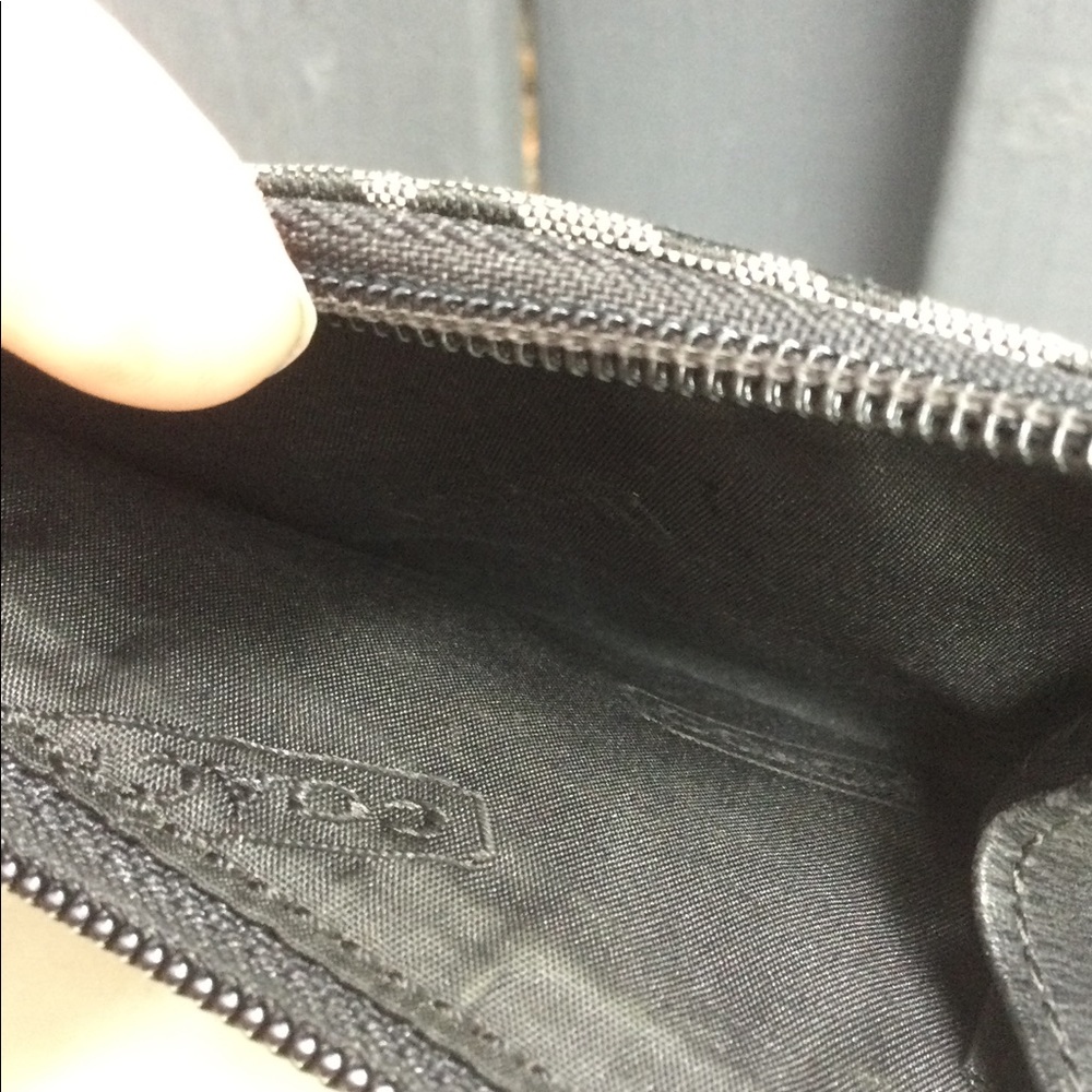 Vintage Coach Coin Card Case With Keyring - image 2